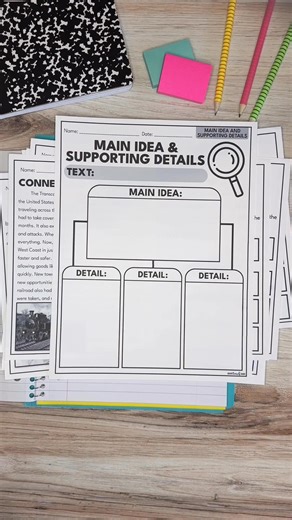 Everything you need to teach Main Idea!! This comprehensive resource provides a variety of activities, passages, and hands-on practice to help students master this important skill. Comment below with "MAIN IDEA" to have a link sent to your message! | Create.Teach.Share