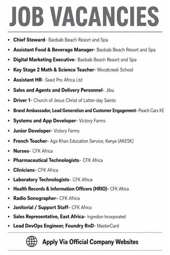 Latest Job Vacancies in Kenya 2026 🇰🇪 | Apply NOW Before Deadlines Close!