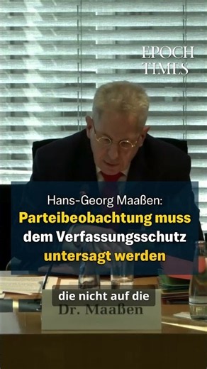 Hans-Georg Maaßen: Parteibeobachtung „muss dem Verfassungsschutz untersagt werden“