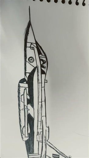 Military Fighter Jet Drawing ✈️ | Cool Warplane Sketch Art