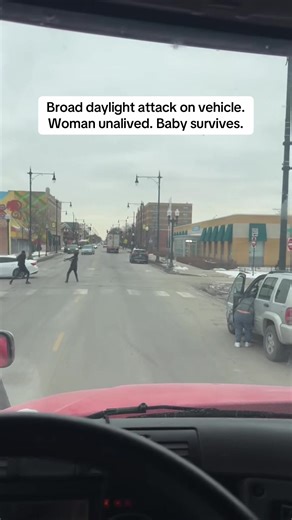 📍 79th & May A violent shooting unfolded in broad daylight this Wednesday and was caught on camera, showing suspects opening fire on a white vehicle before fleeing the area. The male driver was wounded, and the female passenger was struck multiple times and later pronounced dead at the hospital. A baby seated in the back was not injured. The suspects remain at large as authorities continue to investigate. #fyp #chicago #southside #news