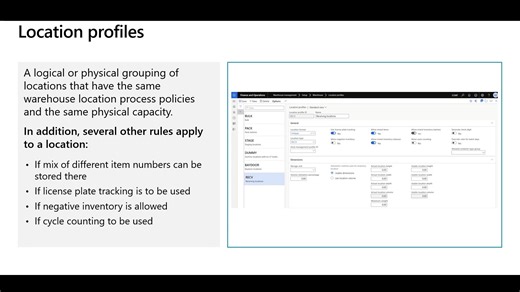 Lesson 2 Warehouse layout configurations D365 WMS module configuration course