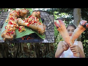 Grill spicy Cow leg with special sauce recipe #cowleg #cow