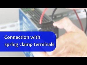 Connection with spring clamp terminals