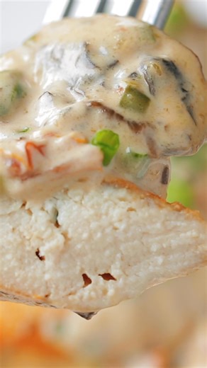 This creamy Tuscan Chicken pairs chicken breasts with mushrooms, sun-dried tomatoes, and fresh spinach, all in an irresistible cream sauce. Recipe: https://natashaskitchen.com/tuscan-chicken/ | NatashasKitchen.com