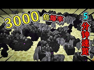 Minecraft: Drops x3000 times? Only five minutes from zero to graduation!