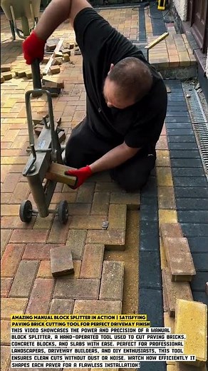 Amazing Manual Block Splitter in Action | Satisfying Paving Brick Cutting Tool.