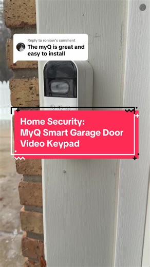Replying to @roniow If you’ve been thinking about upgrading your garage, the myQ Smart Garage Door Video Keypad is the smart home device you didn’t know you needed. This video keypad lets you see who’s at your garage with a built-in security camera, so you can stop guessing and start knowing. You can create customizable PIN numbers for family, kids, dog walkers, or deliveries, making home security feel effortless and actually organized. It’s a powerful garage door upgrade that adds an extra laye
