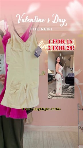 FeelinGirl Women V Neck Bodysuit for Tummy Control