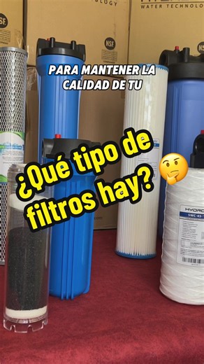 Tipos de filtros de agua para purificadoras en Puebla