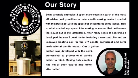 Amazon.com: Wax Melter for Candle Making - Holds Approximately 7 Qts of Melted Wax - Easy Pour Valve - by Soylite Candles