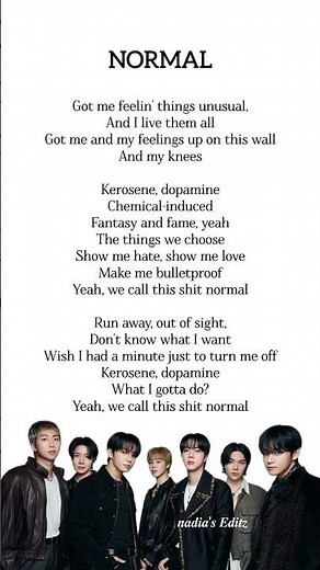 NORMAL - BTS | Lyrics #normal #bts #lyrics #lyricsvideo #kpop #btsarmy