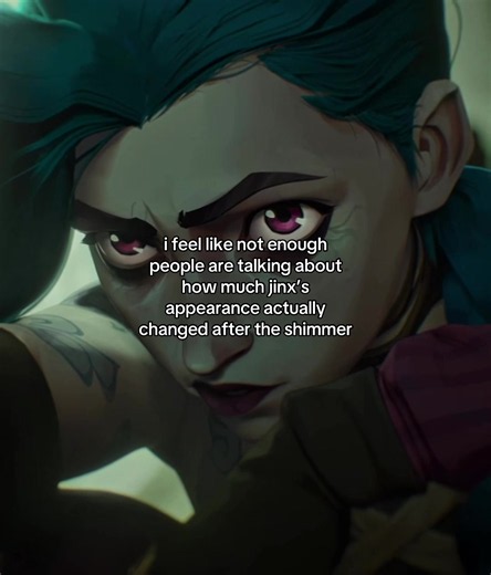 literally i’ll never stop talking about this😭 even her facial features changed #arcane #JINX #arcaneleagueoflegends #foryoupage #viral