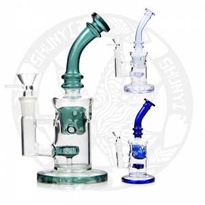 [Hot Item] Manufacturer DAB Rig Recycler with Double Perc Glass Water Pipe Tobacco Smoke Pipes Hookah Shisha