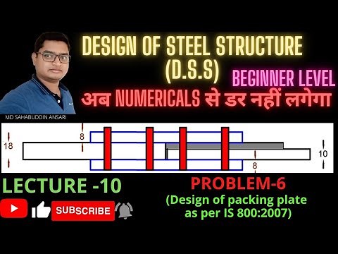 DESIGN OF STEEL STRUCTURE | LECTURE-10 | NUMERICAL-6 | PACKING PLATE