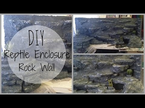 DIY reptile enclosure rock wall