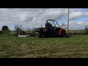 Kunz AcrEase 57" Pull Behind Rough Cut Mower Pulled By A UTV