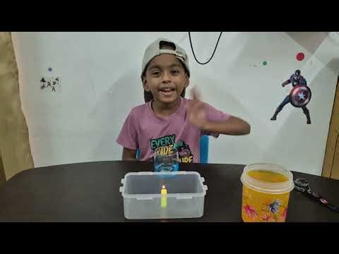 Science Experiment - Water raising with candle - Kids project Ideas