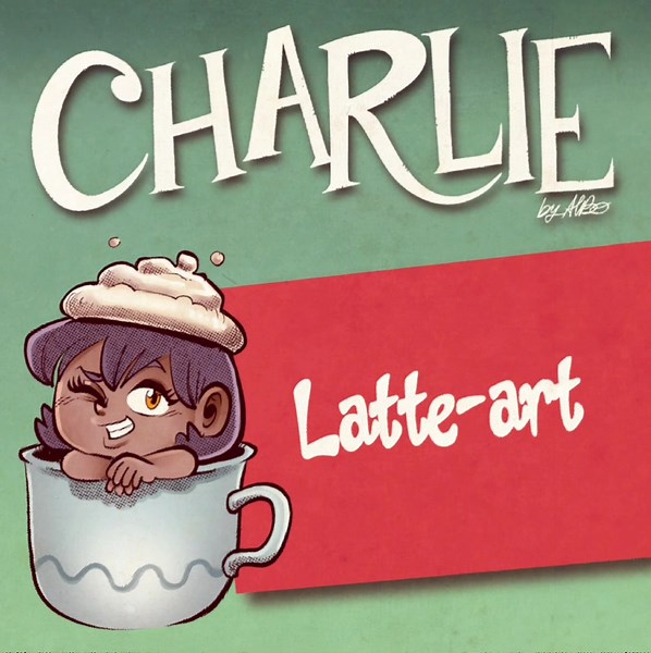 Charlie: Latte-art Besides her artistic skills, Charlie also has a very good business problem solving ability! #cartoon #fyp