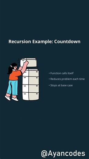 Python Recursion Explained in 20 Seconds! 🐍 #python #shorts