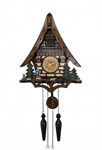 Traditional Black Forest Cuckoo Clock, Handcrafted, Farming Scene, Quartz German Design, Musical, 12 Melodies - Etsy
