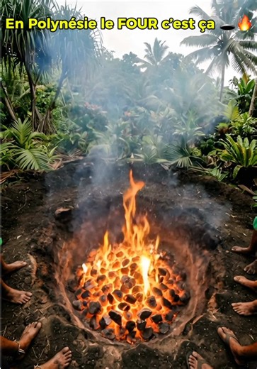 En Polynésie le FOUR est un TROU DANS LA TERRE 🕳️🔥 Ça s'appelle le AHIMA'A 🌋 Pierres volcaniques chauffées au feu 🌿 Nourriture emballée dans des feuilles de bananier 🕳️ Le tout enterré SOUS TERRE ⏰ Cuisson pendant 6 HEURES Le résultat ? La viande la plus TENDRE du monde 🤤 Cette technique a plus de 1 000 ANS 0 électricité 0 gaz juste la NATURE ENVOIE ça à quelqu'un qui savait pas 📤👇 📖 Découvre la cuisine polynésienne → CLIQUE bio 🌺 #cuisineexotique #cuisineancestrale #cuisinedumonde #sa