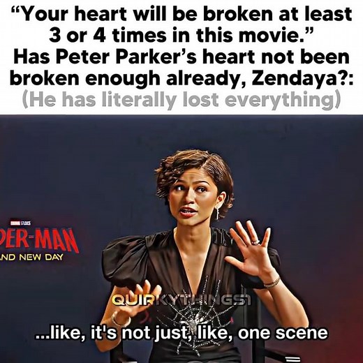 "Your heart will be broken 3 or 4 times in Brand New Day" -Zendaya💔Peter Parker heartbroken edit #4k