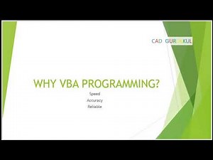 SOLIDWORKS - CAD Customization - VBA / API -- Video - 1 -- Introduction