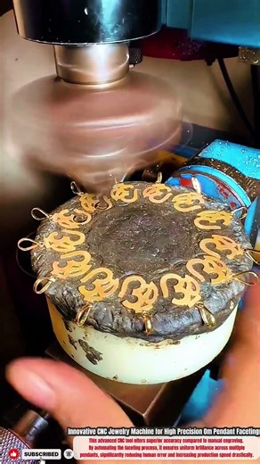 Innovative CNC Jewelry Machine for High Precision Om Pendant Faceting