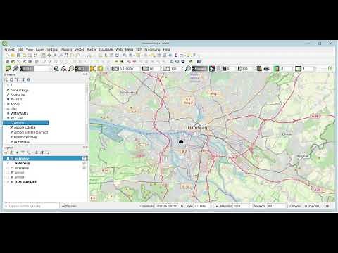 QGIS Tutorial 1 Absoluter Anfänger (Karte zeigen, google maps Karte zeigen, "features" suchen)