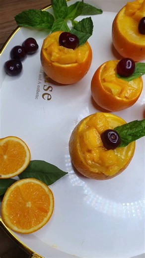 ترند الصيف🍊حلى سهل وسريع #explore #shorts #حلى_صيفي #حلي_سريع #اكسبلور #recipe #وصفات#asmr#trending