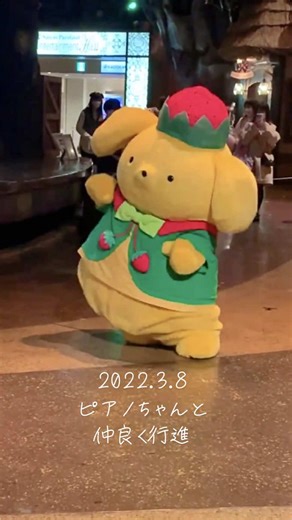 可愛いポムポムプリンとピアノちゃんの行進