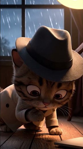 Cute Cat Detective Solving a Case 🐱🧠 | Fun Mystery Short #shorts #cat #aicat