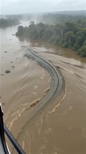 Giant 100-Foot Crocodile Spotted in the Amazon from a Helicopter 🐊🚁
