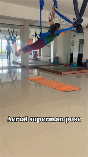 Bhavika Jain on Instagram: "Aerial superman tutorial🦹🦸‍♂️ #aerialsilks#aerialyoga#aerialtricks"