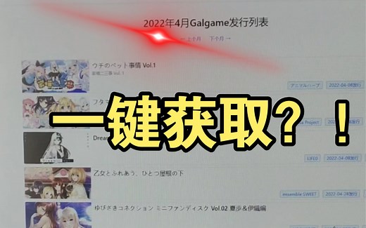 我做了个能get新发售Galgame的玩具。离谱的是…你甚至可以在手机里一键获取