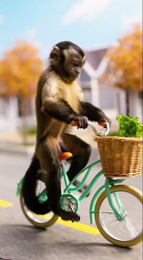 MONKEY CHEF GOES SHOPPING, COOKS DINNER & EATS IT! 🐒🔥 | FUNNY COOKING SHORT