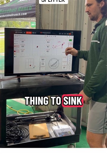 With this individual, we explained why going for more vertical movement as opposed to horizontal movement on his splitter would be more beneficial. #baseball #baseballtraining #pitcher #pitching