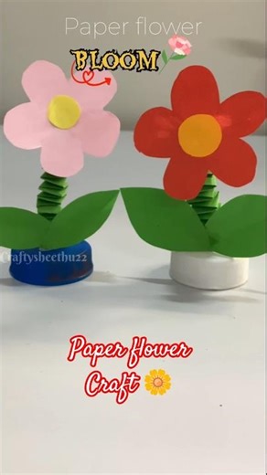 Beautiful Paper Flower Craft 🏵️ DIY Bottle Cap Flower❇️ Easy Paper Craft for Kids💖