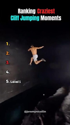 Ranking Craziest Cliff Jumping Moments 😱🔥