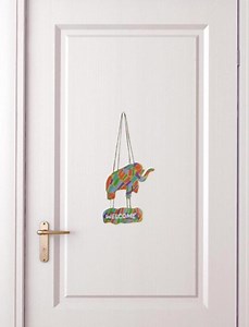 Completely Handmade Ceramic Elephant Welcome Sign – Colorful Door or Wall Hanging - Etsy