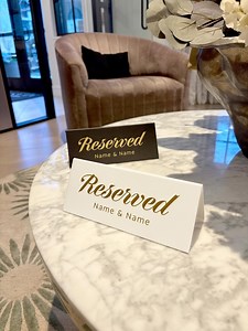 Personalized Double-sided Reserved Sign With Names – Custom Wedding Table Decor – Event Reserved Sign – Design Options - Etsy