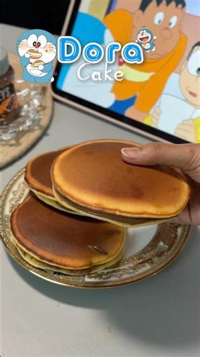 Easy dora cake recipe🥞🤤 #doracake #doraemon #nobita #cake #viral #asmrcooking