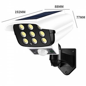 [Hot Item] Security Simulation Dummy Camera Solar Lamp Brightness Outdoor Garden Induction Wall Light