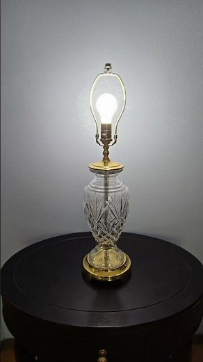 1994 Waterford Crystal Innisfree 28" Lamp with Comps #vintagelighting #goodwillbins #thrifting #flip