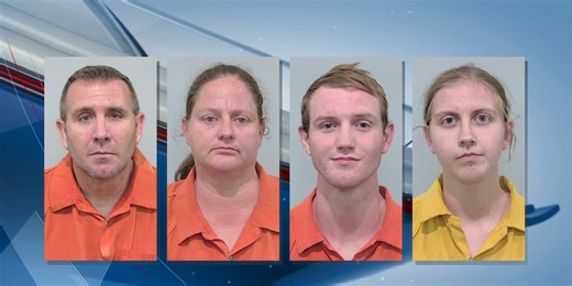 Children rescued after 4 family members accused of caging, abusing adopted and foster children in Columbia County