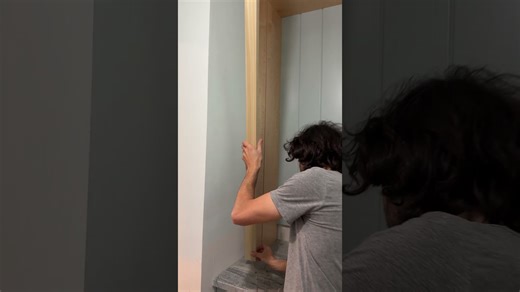 Scribing a Cabinet Stile to a Bowed Wall #kitchencabinets #diy