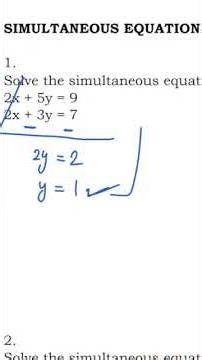 Simultaneous Equations in 60 Seconds 🔥 | Quick Practice Question