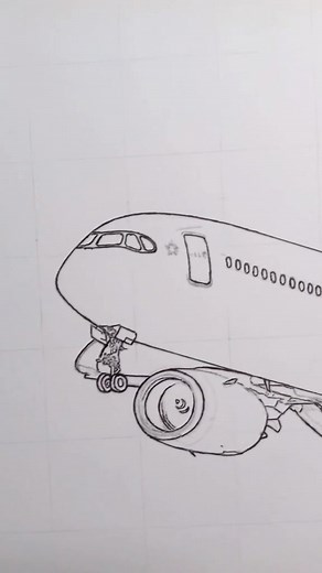 A350 Star Alliance Plane Drawing Tutorial