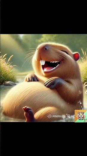 Adorable Capybara Laughing Hilariously – Watch This Cute Moment! #cute #capybara #funny #animation